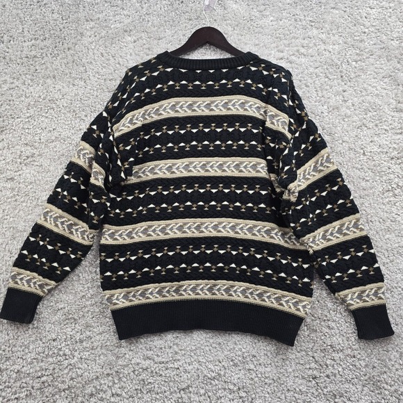 Geoffrey Beene Mens Cotton 3D Knit Sweater Size XL Grunge Retro Academia - Picture 8 of 12